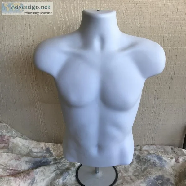 Male mannequin with adjustable stand