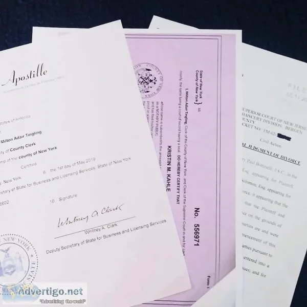 APOSTILLED CERTIFIED ENGLISH-ITALIAN TRANSLATION SERVICES
