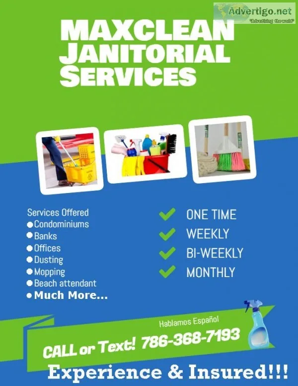 Maxclean Janitorial- Cleaning Services