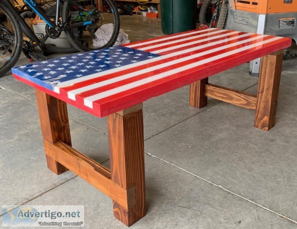 American flag coffee table