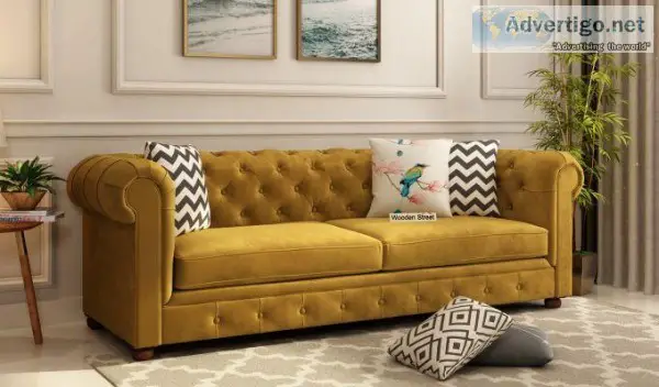 Upto 55% Discount on 3 Seater Fabric Sofa Set