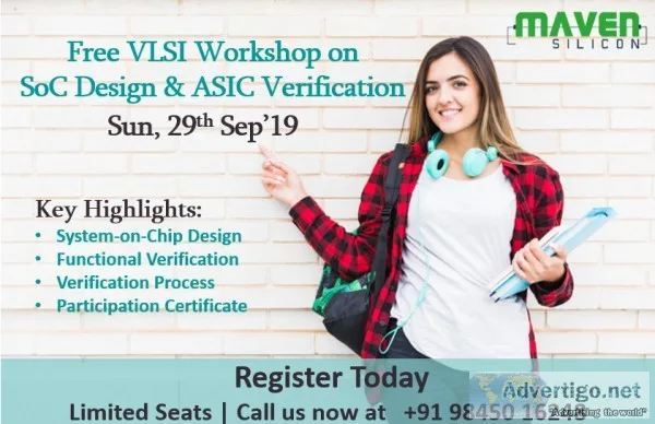 FREE VLSI  Workshop on SoC Design and ASIC Verification on  Sun 