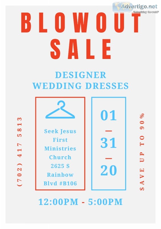 Wedding Dresses Blowout Sale