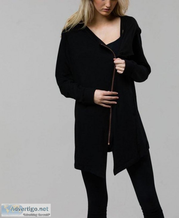 Onzie Hot Yoga Wear Zip Jacket Black