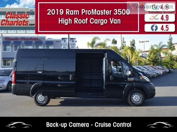 Used 2019 RAM ProMaster 3500 High Roof Cargo Van for Sale in San