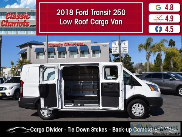 Used 2018 Ford Transit Cargo 250 Low Roof Van for Sale in San Di