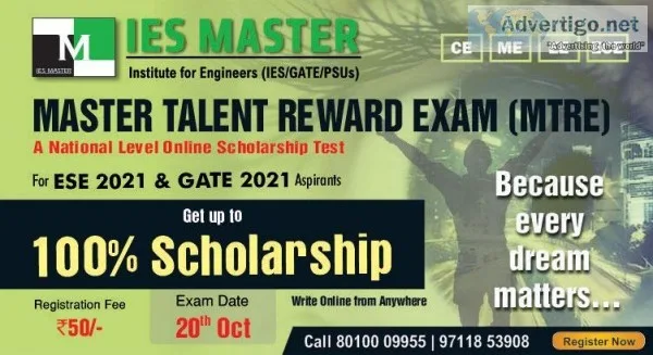 Get upto  100% Scholarship for ESEGATEPSUs preparation