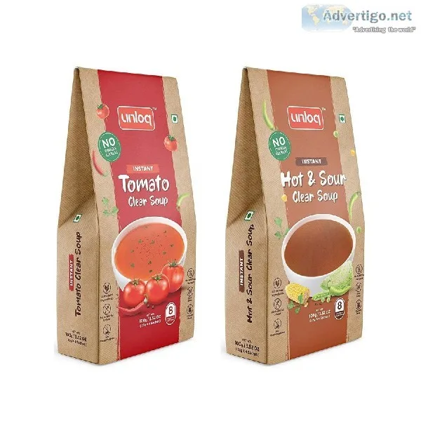Unloq Tomato Clear and Hot and Sour Veg (No Onion Garlic) Instan