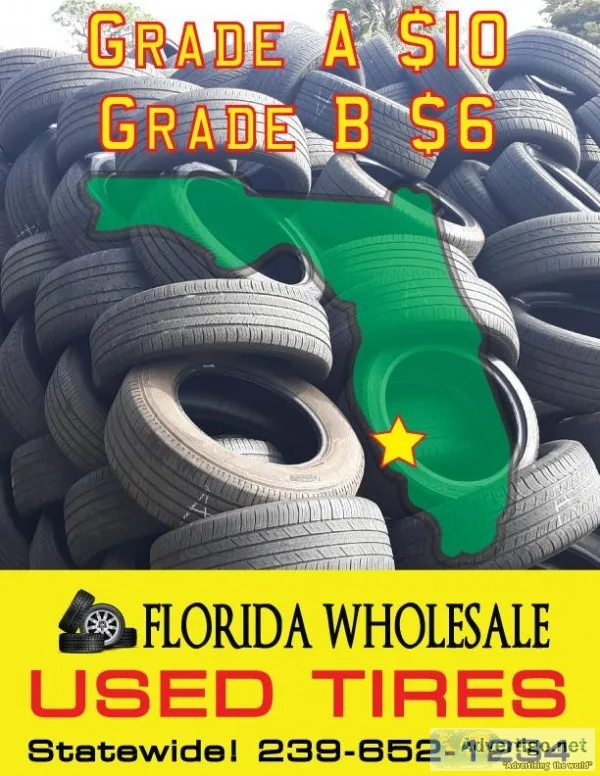 1000s of USED TIRES W H O L E S A L E Only GRADE A s 10 GRADE B 