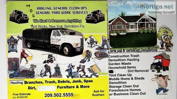 mandg haulinggeneral clean upsgeneral yard work services