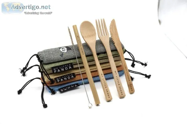 Compact Bamboo Travel Set Desert Sand