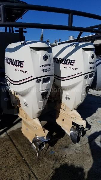 Two (2) Evinrude 20" 150hp Boat Engines