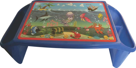 Kids Plastic Bed Table - Blue