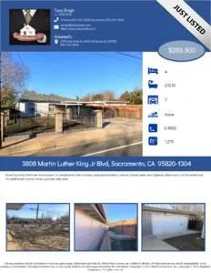 3808 Martin Luther King JR BLVD. Sacramento CA 95820