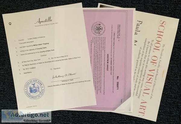 NYC RUSH APOSTILLE SERVICES FOR U.S. ACADEMIC TRANSCRIPTS and DI