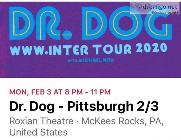 Dr Dog(FLOOR&mdashGA)T ICKETS FOR SALE