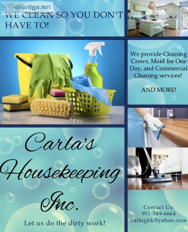 Carla s Housekeeping Inc. 951-549-6664 