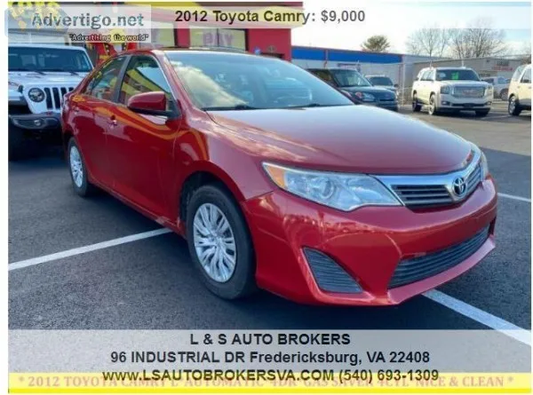 2012 TOYOTA CAMRY LAUTOMATIC4DRGAS SAVER 4CYLNICE and CLEAN 