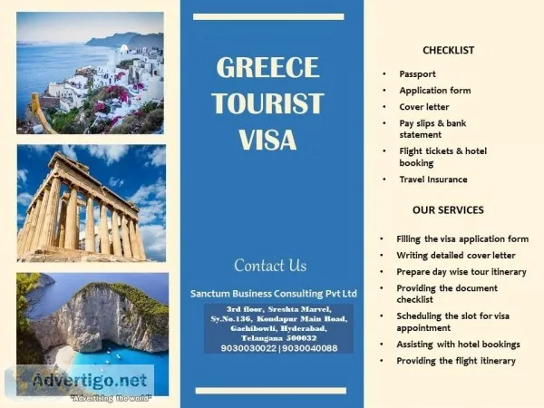 Greece Tourist Visa &ndash Service Available at Reasonable Rate