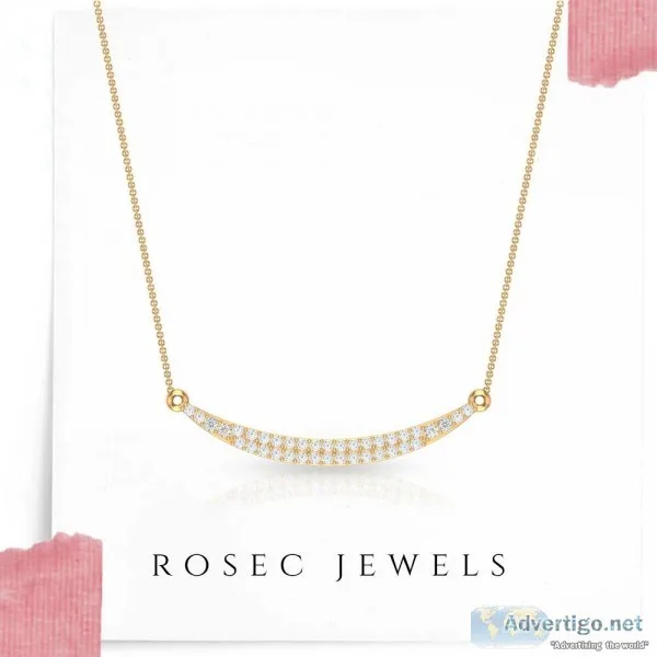 Smiley Diamond Pendant Necklace