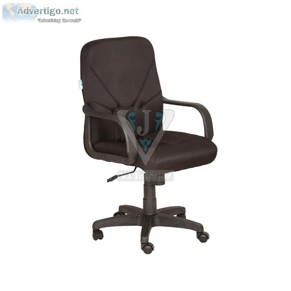 Brown Fabric Revolving Office Chair