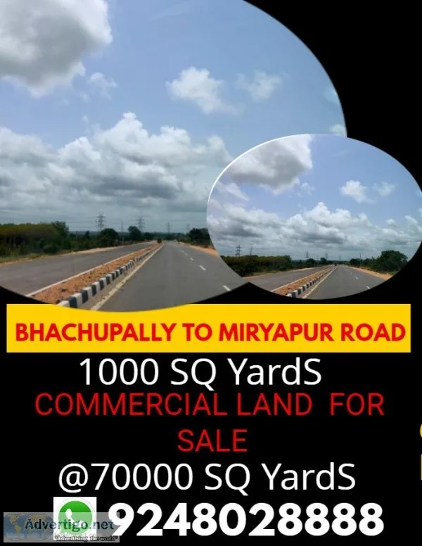Commercial Land for Sale In bachupally Miyapur Road