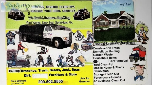 mandg haulinggeneral clean upsgeneral yard work services