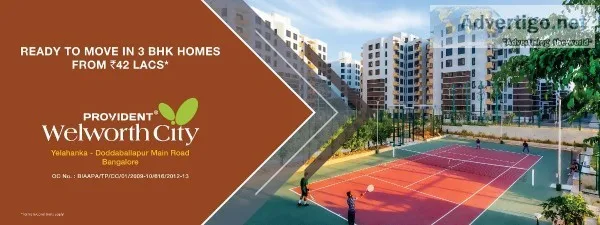 Provident Welworth City  Flats for Sale in Yelahanka  Ready to M