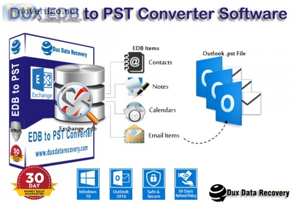 Dux exchange edb to pst recovery	