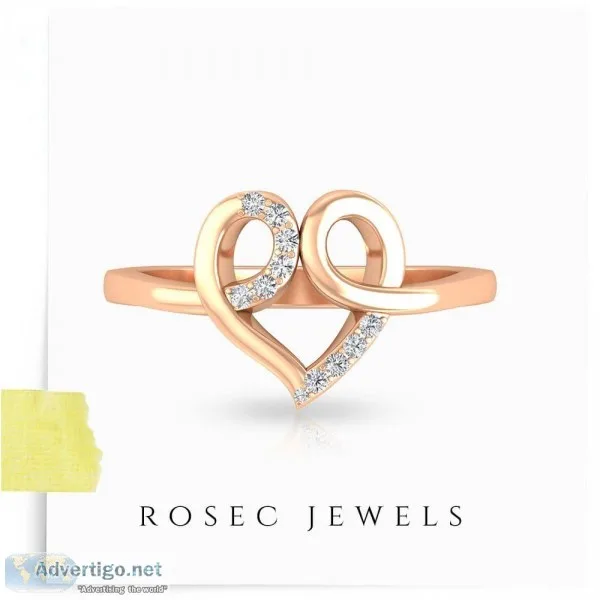 Twisted Heart Shape Diamond Ring