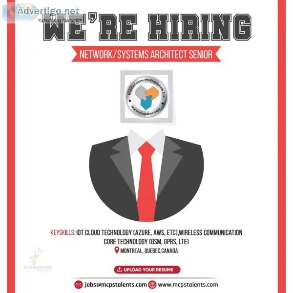 Job for NetworkSystems Architect Senior at Montreal in Canada