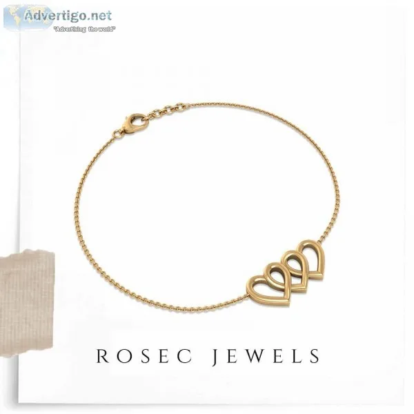 Interlock Open Heart Bracelet