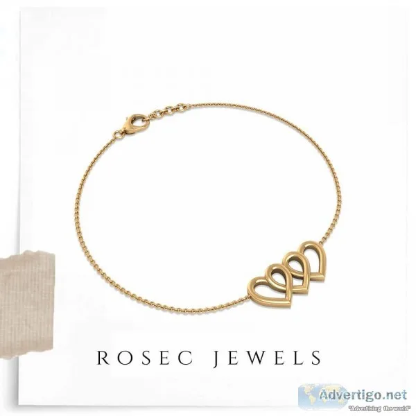 Interlock Open Heart Bracelet