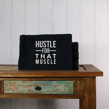 Buy Hustle for that Muscle Gym Towel  TowelsRus