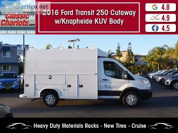 Used 2016 Ford Transit Cutaway 250 wKnapheide KUV Body for Sale 