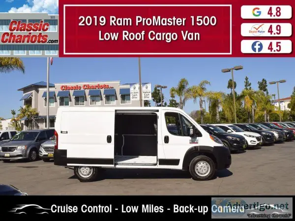 Used 2019 RAM ProMaster 1500 Low Roof Cargo Van for Sale in San 