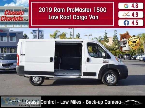 Used 2019 RAM ProMaster 1500 Low Roof Cargo Van for Sale in San 