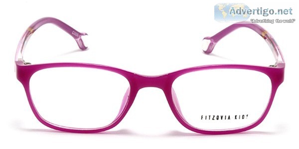 Rectangle Eyeglass for Kids Shiny Pink Front with Shiny Pink Tem