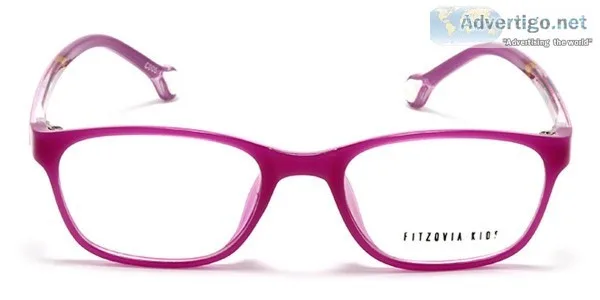 Rectangle Eyeglass for Kids Shiny Pink Front with Shiny Pink Tem