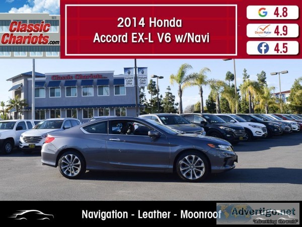 Used 2014 Honda Accord EX-L V6 wNavi for Sale in San Diego - 212