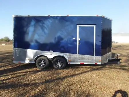 2018 Horton 7X14 Indigo Blue Cargo Trailer