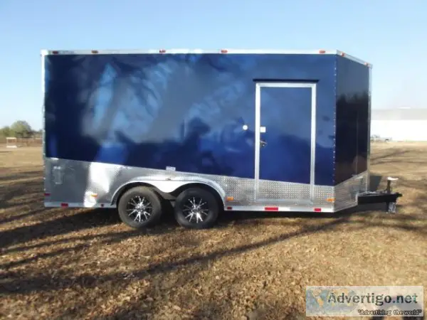 2018 Horton 7X14 Indigo Blue Cargo Trailer