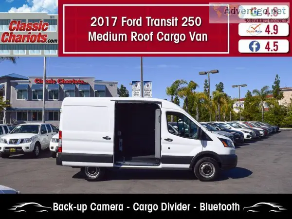 Used 2017 Ford Transit Cargo 250 Medium Roof Van for Sale in San