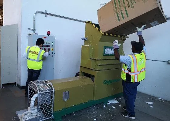 Polystyrene shredder machine of GreenMax M-C100