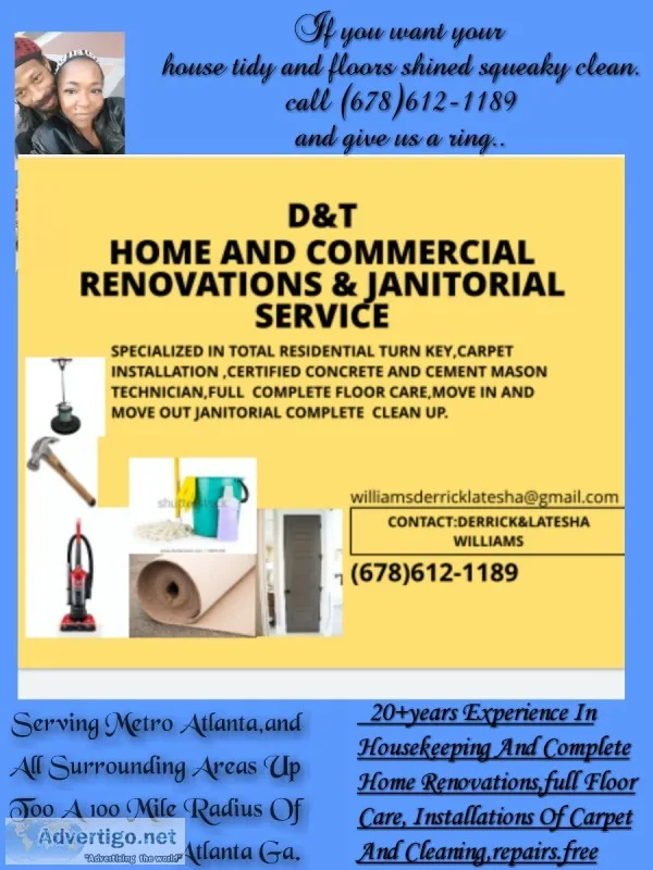 Dee and Tee Residential and Commercial Janitorial and Renovation