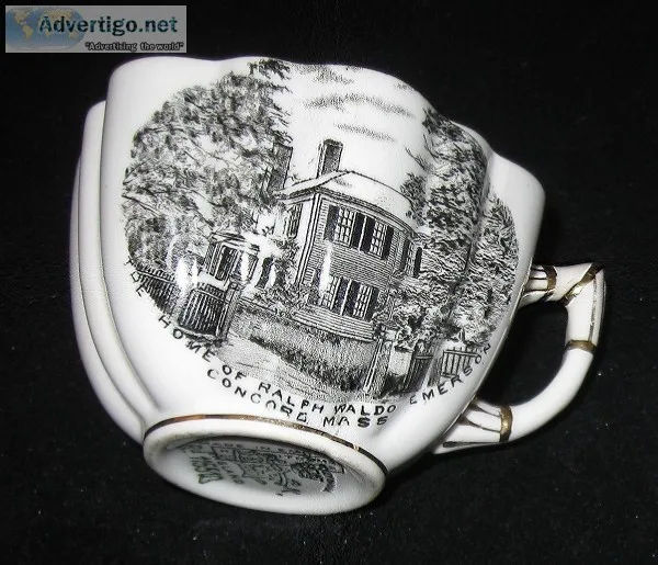 1898 Americana Historic Rare Antique Emerson Foley Tea Cup and S