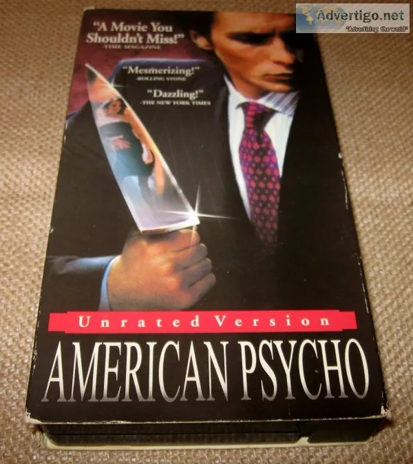 American Psycho - Horror Film VHS Tape 1997 Unrated Version - Ca