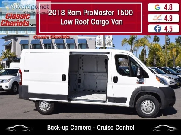 Used 2018 RAM ProMaster 1500 Low Roof Cargo Van for Sale in San 