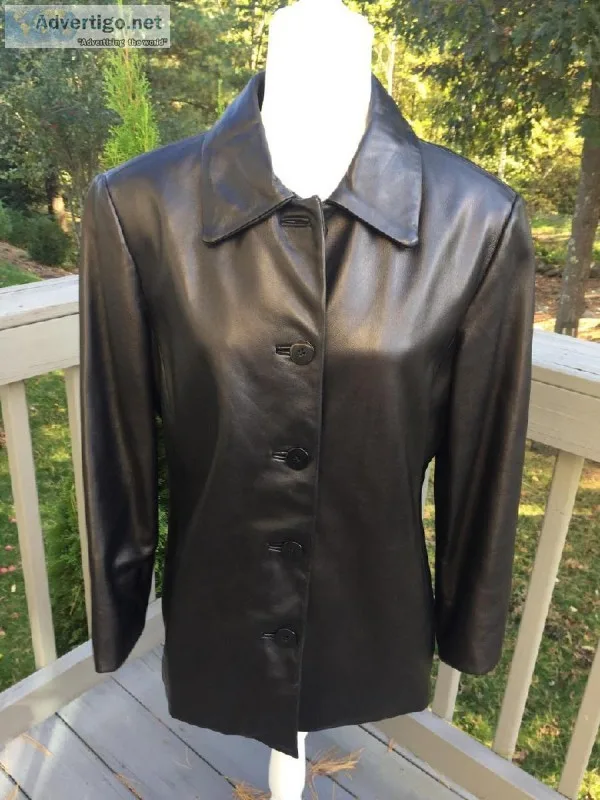 Work New York by Winlit Coat Women Soft Smooth Black Leather Jac