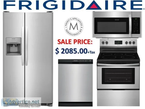 Frigidaire Kitchen Appliances Set 4 Piece Stainless Steel New 1 